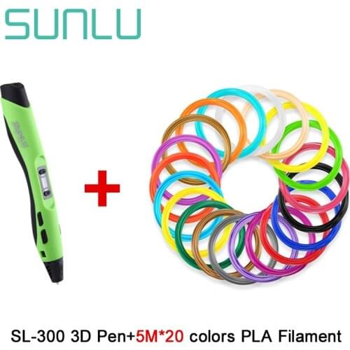 Kids 3D Pen Educational Pen 3D for Kids 3D DIY Toys with 1.75mm PLA ABS PCL Filament LCD Screen Support Portable Power