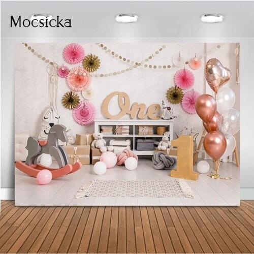 Photography Backdrop Cake Smash Background 1st BIrthday Photo Shoot Photocall Photophone First Birthday Cake Decoration Supplies