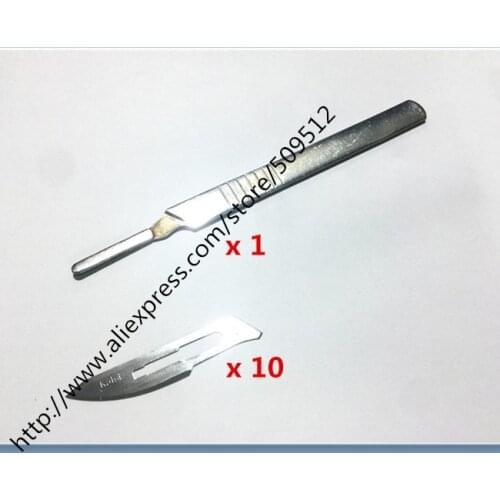 2set blades Medical Scalpel Opening Repair Tools Knife for Disposable Sterile Mobile Phone Beauty DIY fast ship