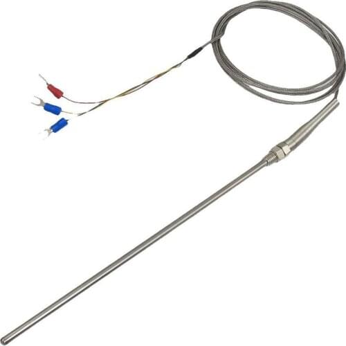 New-2 m Wire Temperature Sensor thermocouple probe PT100 200 mm x 5 mm