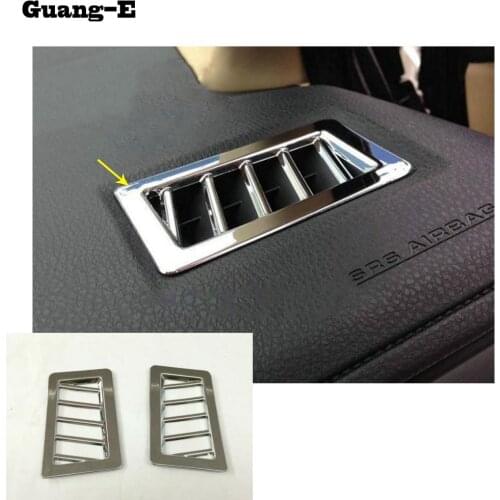 Car head front cover frame lamp trim ABS chrome front Air conditioning Outlet Vent 2pcs For Toyota Corolla Altis 2014 2015 2016