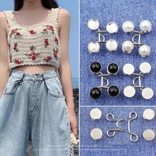 DIY Invisible Adjust Button Metal Denim Button Detachable N ail-free Waist Buckle Detachable Buckle Waist Adjustment Buckle