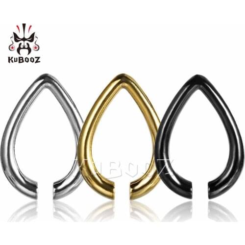 Kubooz New Weight Stainless Steel Ear Clip Piercing Earrings Expanders Gagues Multi Color Body Jewelry Piar Selling 8mm