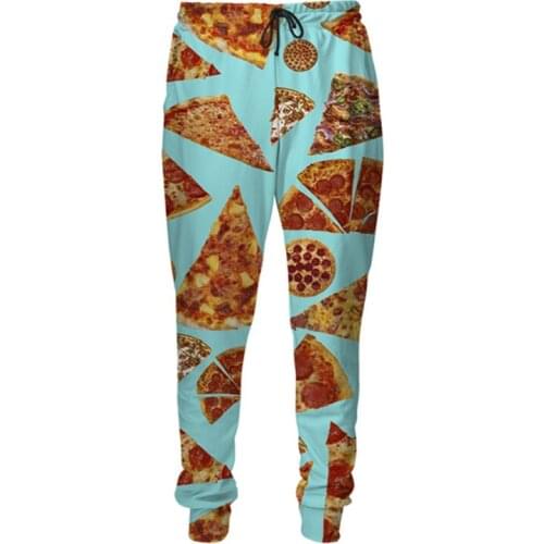 Fashion Pizza Sweatpants Pepperoni Pizza Cheesy 3d Joggers Pants Men/Women Casual Trousers Dropship