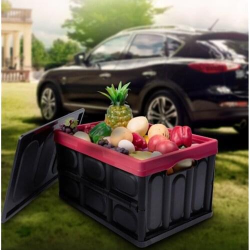 Foldable Car Trunk Storage Box High Capacity Fishing Tools Sundries Organizer Case Outing Foodstuff Drink Crate Accessorie Items