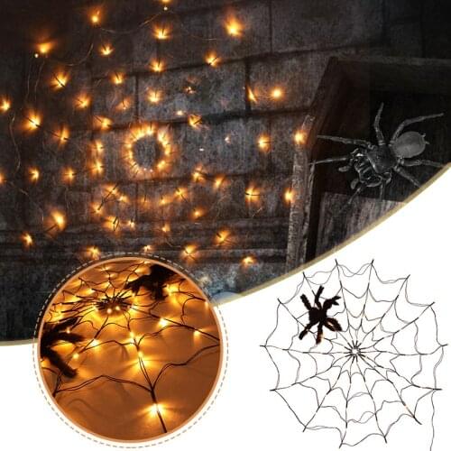 Party Spider Web Lights Waterproof Durable Special Scary Halloween Lights for Haunted House Halloween Decoration декор комнаты