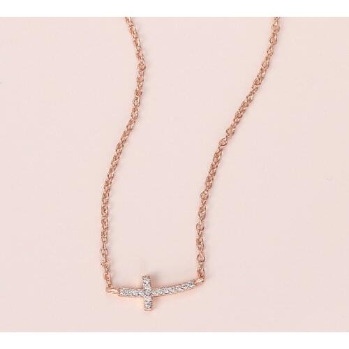 Trend Design Cross Pendant Necklaces For Women Simple Choker Collarbone Chain On The Neck Jewellry Fashion Jewelry N303
