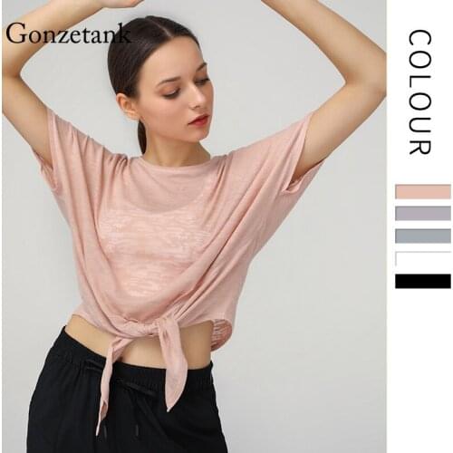 Spring and Summer Light Quick Short Sleeve Women Yoga Tops Loose-fitting Blouse Bind T-shirts Workout Sport Crop Tops Activewear