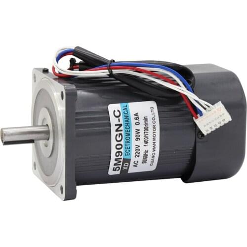 220V AC high-speed motor 90W optical axis 1400 rpm speed regulation can be reversed and reversed micro induction small motor