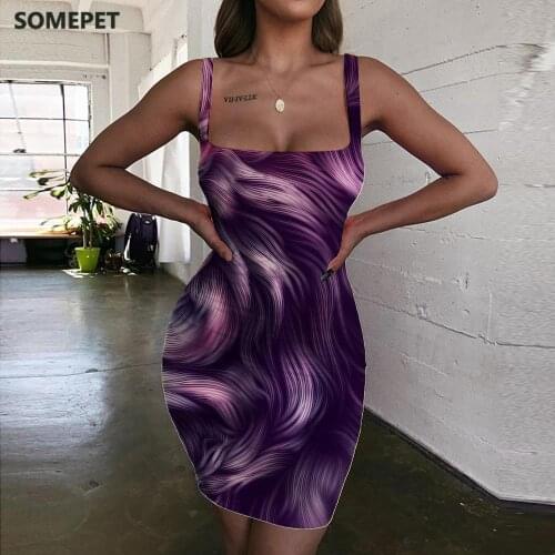 SOMEPET Lion Dress Women Animal Bodycon Dress Colorful Sundress Graphics 3d Print Womens Clothing Summer Vintage Korean Style