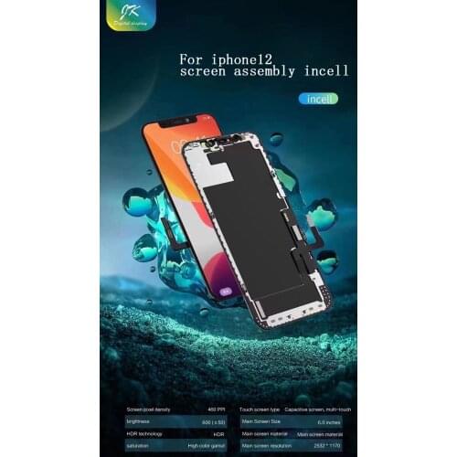 JK Incell screen is suitable for iPhone 12 Pro LCD display touch screen digitizer component HDR technology For iPhone 12 Pro AAA