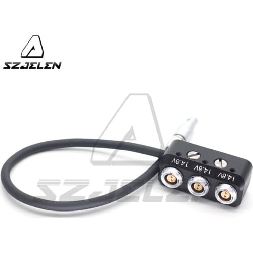 0B 2pin Male to 0B 2pin Female Hub Adapter Splitter for ARRI /SONY Camera Power Supply Distributor, three way Splitter