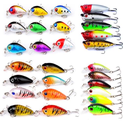 New Mixed Minnow Fishing Lures Artificial Lifelike Carp Fishing Tishing Tackle Plastic Pesca