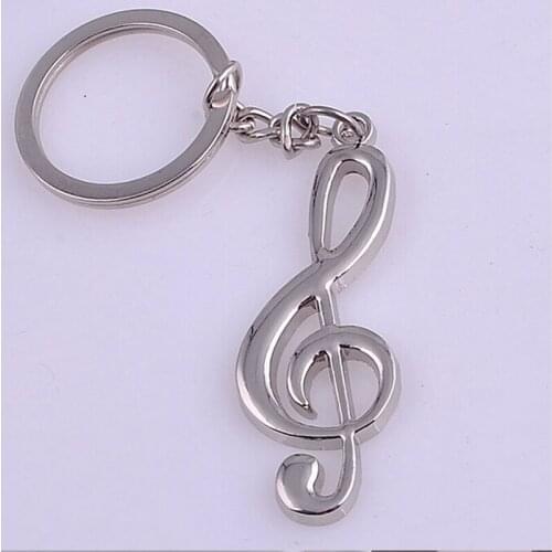 1PCS Musical Note Key Ring Keyfob Keyring Music Symbol Keychain Gift