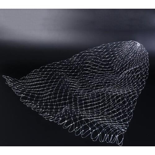New 1 Pc 3 Sizes Nylon fish line Fishing Net Rhombus Mesh Hole Net Collapsible Fishing Tools