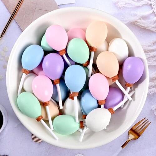 10Pcs/lot Kawaii Cute Balloon Flatback Resin Cabochon Scrapbooking Hair Bows Center Accessories DIY Phone Decoration Crafts