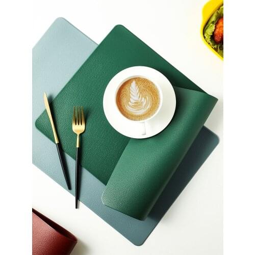 2/4/6 pcs Table Placemats For Table Mat Non-Slip Kitchen Mat Heat Insulation Waterproof Oil Proof Placemat Coasters Dining Mats