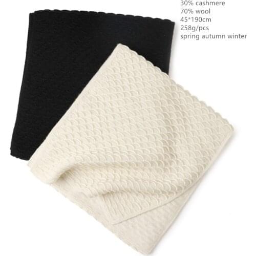 Naizaiga 30% cashmere wool blending Ladies scale cashmere and gold thread warm scarf , SN596