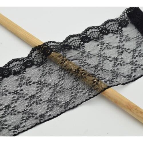30yards 15cm wide good quality Handicrafts Net Lace Trim Ribbon Flat Lace Trim Gorgeous Wedding Crafts Sewing black