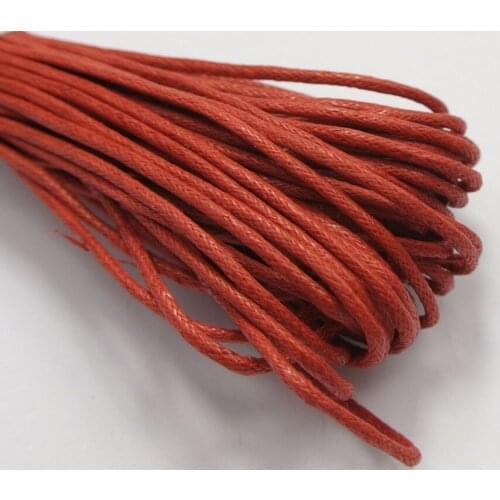 50 Meters Red Waxed Cotton Beading Cord 1.5mm Macrame Jewelry String