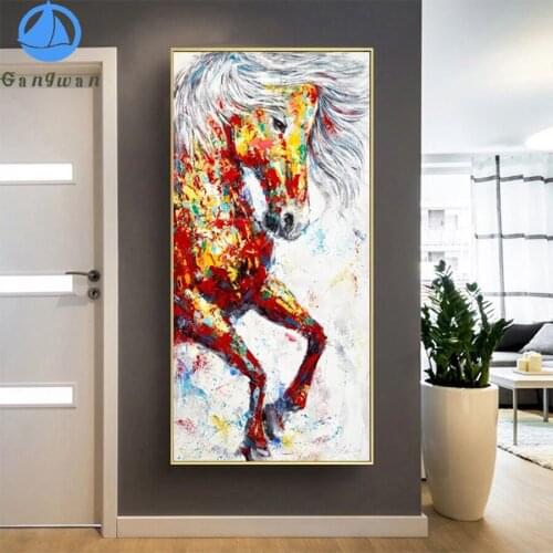 Diamond Painting Abstract animal art, painted horse Full Drill Square DIY Diamond Embroidery Cross Stitch Mosaic Home Decor