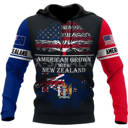 American Grow With New Zealand 3D Print XS-7XL Hoodie Man Women Harajuku Outwear Zipper Pullover Sweatshirt Casual Unisex-9