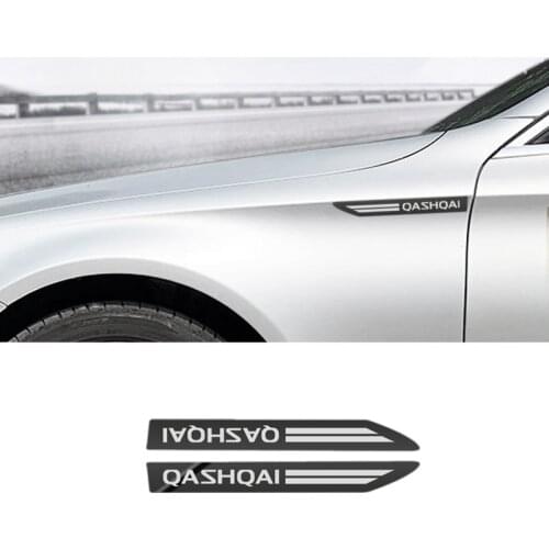 Car Styling 2pcs Side Wing Badge Emblem Fender Sport Car Sticker for NISSAN QASHQAI J10 J11 2018 2019 Accessories Car Styling
