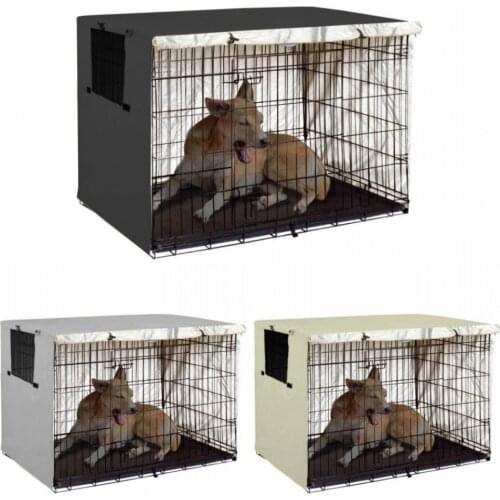 2021 New Pet Dog Cage Cover Dustproof Waterproof Kennel Sets Outdoor Foldable Small Medium Large Dogs Cage Accessory Products