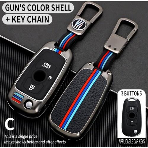 Zinc Alloy Car Key Cover For Opel Vauxhall Astra K Corsa E For Buick VERANO ENCORE GX GL6 Flip Key Case Holder Cover