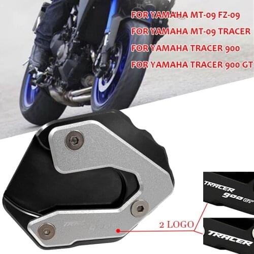 For Yamaha MT-09 Tracer MT09 TRACER 900 GT MT 09 FZ 09 2015 2016 2017 2018 2019 Motorcycle Kickstand Foot Kick Stand Plate CNC