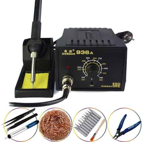 GORDAK 936A Electricity Soldering Iron Adjustable Temperature Constant Temperature Welding Pen SMD Rework Soldering Station Tool