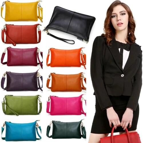 Classic Women Leather Handbag Shoulder Tote Purse Zippered Crossbody Bag Simple Design Fashion Best Sale-WT