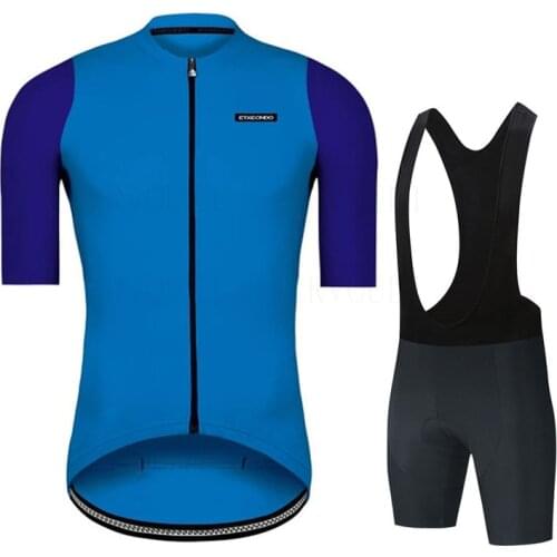 Etxeondo Clothing Cycling Jersey Kits Blue Summer Short Sleeve Bib Shorts Set Quick-dry Racing Maillot Ciclismo Set Bike Uniform