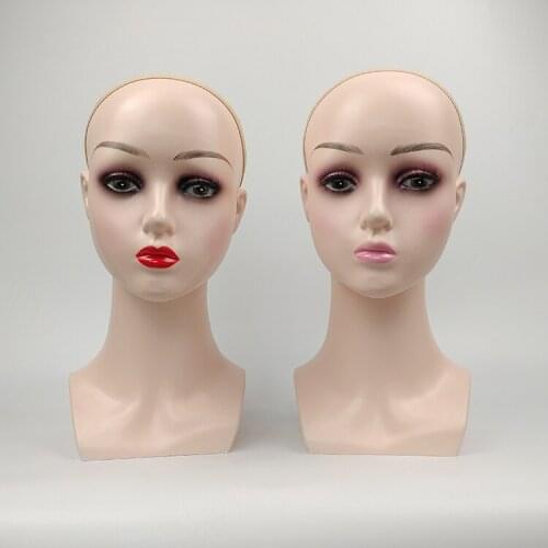 PVC Head Mannequin Wig Head Manikin For Display