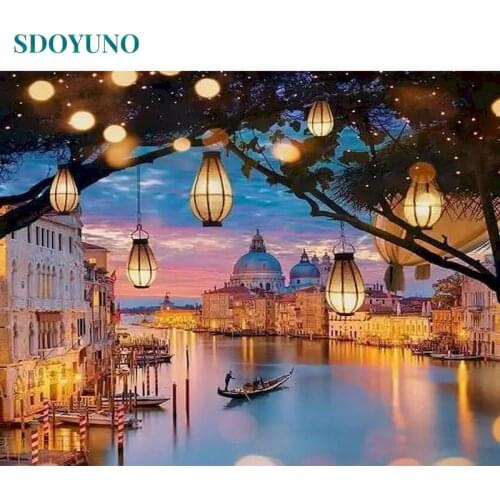 SDOYUNO 60x75cm Oil Pictures By Numbers Cartoons Animals DIY Paint By Numbers On Canvas Frameless Digital Painting Draw Number