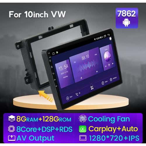 Mekede 6GB+128GB 8 Core QLED 1280*720 DSP Android 10.0 Car Navigation GPS Radio Player For VW Volkswagen Golf Polo skoda rapid