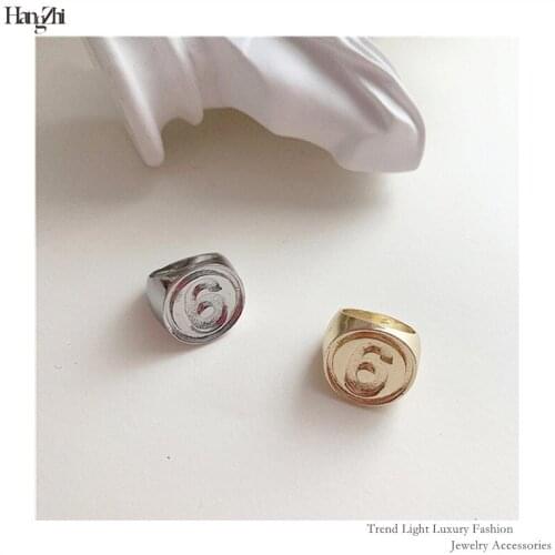 Niche Design Hip hop Irregular Bump Design Show Ring Love Number 6 Adjustable Opening Glossy Ring Hangzhi 2021 New Trendy