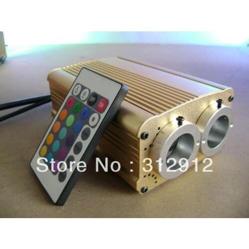 6*2w double hole LED RGB fiber optic illuminator,with 24key IR remote controller;AC100-240V input