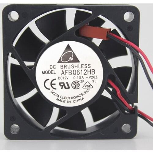 Genuine AFB0612HB 6015 12V 0.15A 6CM / cm 2/3 line double ball fan