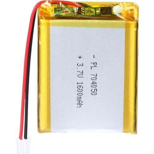 YDL 3.7V 1600mAh 704050 Rechargeable Lipo Battery with JST Connector