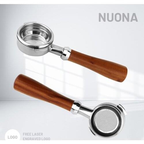 NUOVA Coffee Machine Bottomless Portafilter Solid Wood Handle Bottomless Filter Basket NUOVA Semi-automatic Coffee Machine Serie