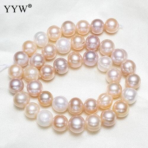 High Quality 10-11mm Natural Freshwater Pearl Beads Mixed Color Pearl Loose Beads For Diy Necklace Jewelry Making Finding 16Inch