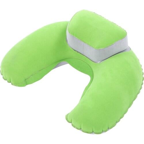 Adjustable Airplane Headrest Soft Neck Support U-Shape Pillow With Memory Foam Foldable Inflatable Cushion For Good Sleeping
