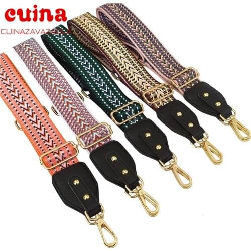 Adjustable Bag Strap Bag Part Accessories For Handbags Leather Belt Wide Rainbow Shoulder Strap Replacement Purse Strap For Bag