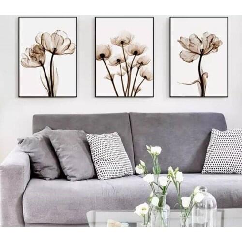 Modern Simple Style The Beautiful Flowers Minimalism Canvas Painting Posters And Prints Wall Pictures For Living Room Decor