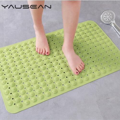 YAUSEAN Quality PVC Bathroom kitchen antislip mat Foot Massage pad bath Floor Mat Carpet For Toilet shower Bathtub non-slip mats