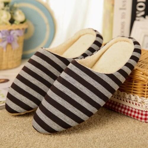 Women House shoes 2020 Striped Soft Home Japanese-Style Silent Cotton Slippers Home Indoor Wood Floor Slippers