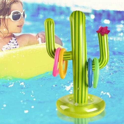 1 Set Inflatable Toy Eco-friendly Cactus Shape PVC Inflatable Pool Float Toys for Summer