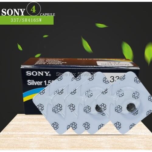 4Pcs For Sony New LONG LASTING 1.55V 337 SR416SW 623 D337 V337 SP337 Watch Silver Oxide Battery Single grain packing
