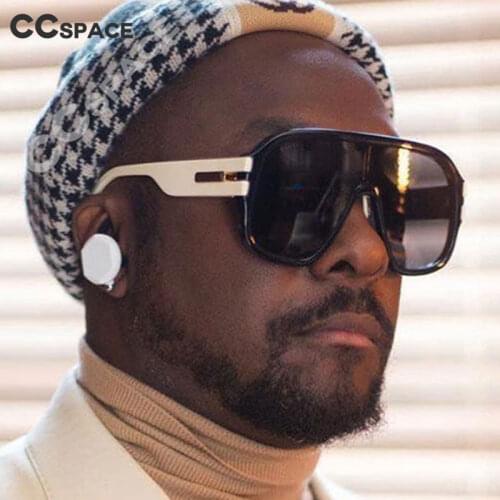 46503 Oversized One Lens Square Goggle Sunglasses Men Women Fashion Shades UV400 Vintage Glasses